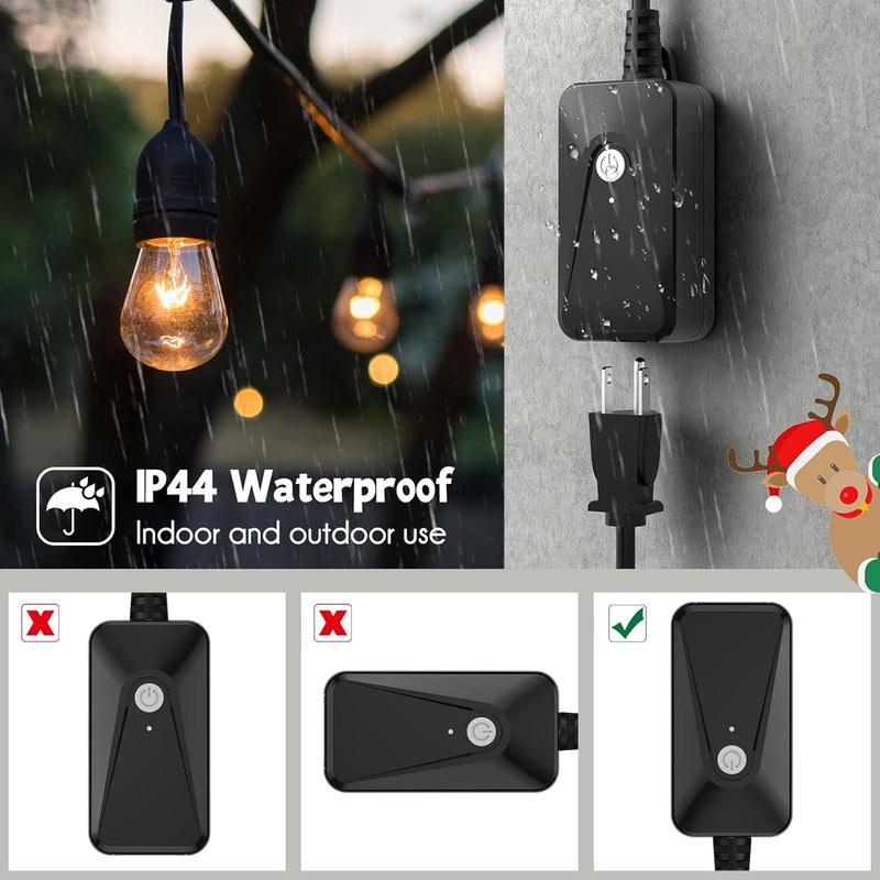 Brightown Wireless Remote Control OutletWireless Switch Magic Lights Wand Christmas Tree Lights and Decoration LightsRemote Switch Kit with MusicChristmas Gift Ideas Kids Friends FamilySilver - Image 3
