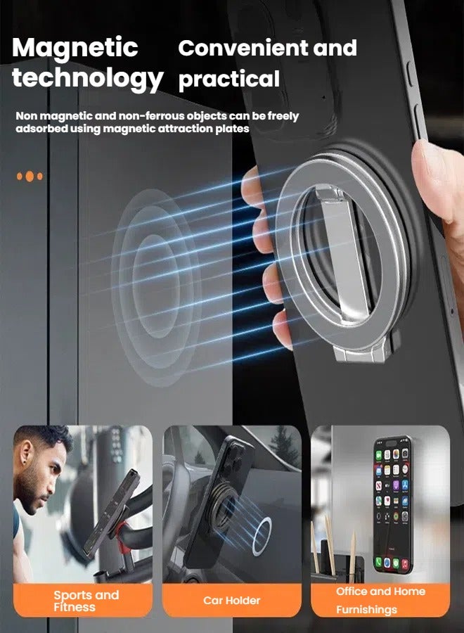 General Double Sided Magnetic Phone Mount for Desk Foldable 360 Degree Rotation Compatible with Mobile Phones  - Image 2