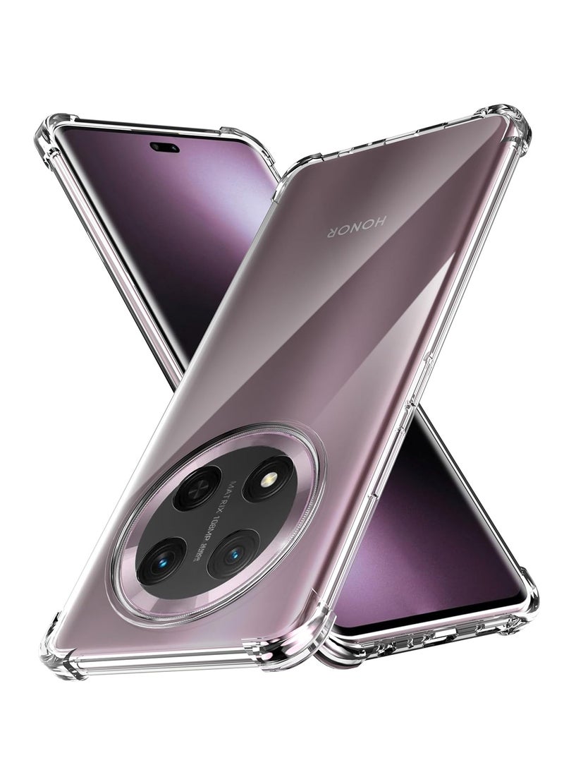 Transparent Case for Honor X9c 5G, Crystal Clear Soft TPU Shockproof Protective Case Ultra-thin [Airbag Protection] Anti-Scratch Anti-Oil Bumper Cover  - Image 1