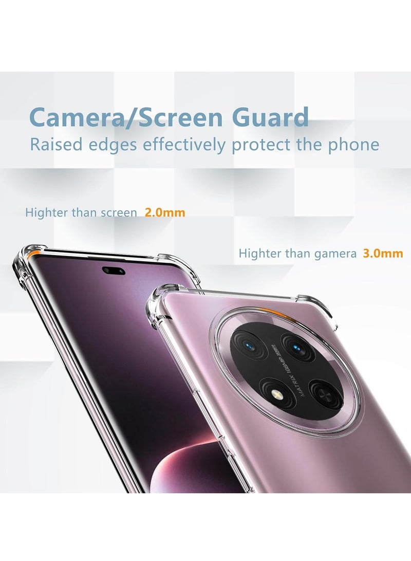 Transparent Case for Honor X9c 5G, Crystal Clear Soft TPU Shockproof Protective Case Ultra-thin [Airbag Protection] Anti-Scratch Anti-Oil Bumper Cover  - Image 3