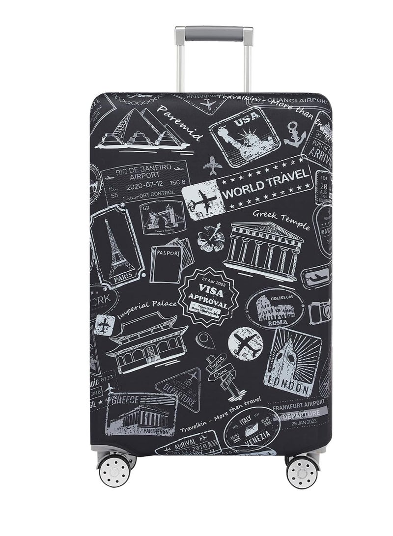 KASTWAVE Luggage Covers For Suitcase, Travel Luggage Cover Suitcase Protector Scratch-Resistant, Washable Luggage Cover, Suitcase Cover Protector Fit 18-21 Inch Luggage - Image 1