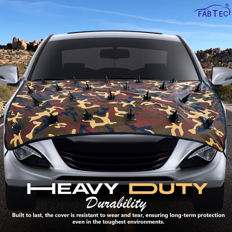FABTEC Premium Waterproof Dog Protection Cover Fabtec 4X4 Heavy Duty (32X51Inch) Car Protection Cover from Dogs, Pets and Animal Dog Protection car Cover for Bonnet Compatible with All Cars (Jungle Print) - Image 5