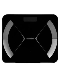 GEEPAS Smart Body Fat Scale With Tempered Glass Platform and Anti Slip Feet | Connects with Android and IOS | Includes Weight, Visceral Fate, Body Fat Rate, BMR, BMI, Body Water, Protein, Body Age, Etc  - Image 1