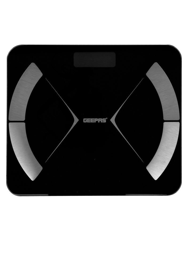 GEEPAS Smart Body Fat Scale With Tempered Glass Platform and Anti Slip Feet | Connects with Android and IOS | Includes Weight, Visceral Fate, Body Fat Rate, BMR, BMI, Body Water, Protein, Body Age, Etc  - Image 1