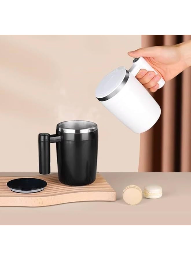 PROMASS Automatic Magnetic Self-Stirring Coffee Mug with Temperature Display - 400ml
