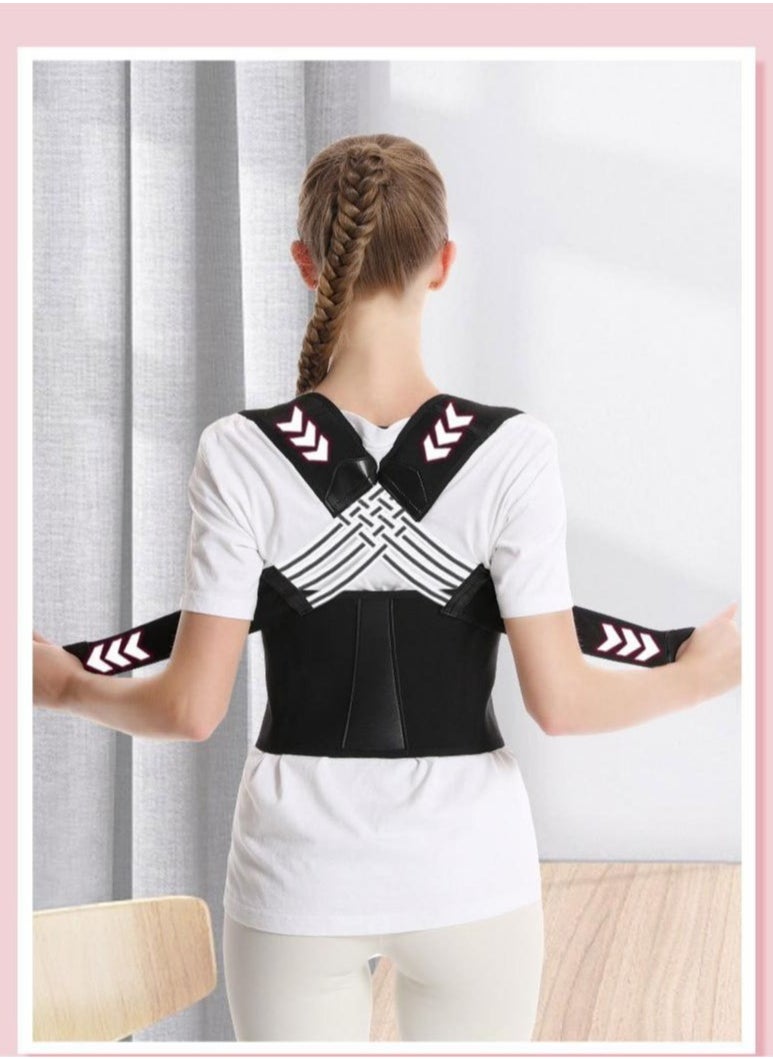 Fitness World Posture Corrector Back Bracket Anti-Hump Posture Corrector Bracket Adjustable Back Shoulder Support Straps Fit Women and Men L  - Image 3