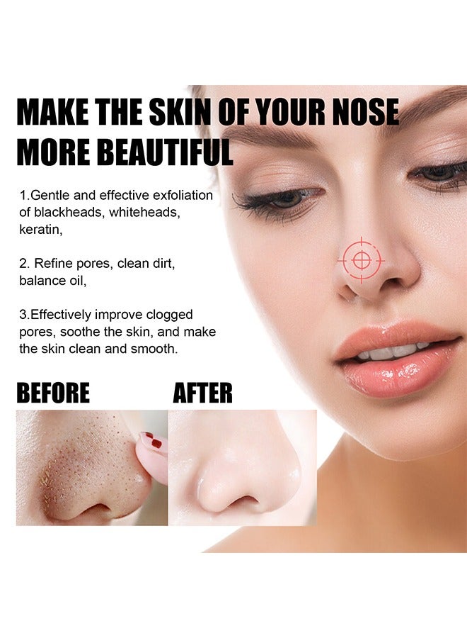 EELHOE Green Tea Reducing Blackhead Peel Off Nasal Mask,Deep Cleaning Skin Care Peel Off Masks, Oil Control Deep Purifying Charcoal Black Mud Mask, Deep Pore Cleansing, Brightening For All Skin Types 15g＋40 pcs Nose Strips - Image 5