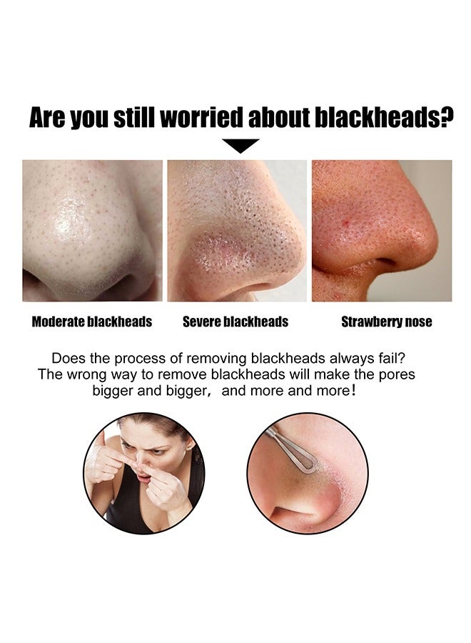 EELHOE Green Tea Reducing Blackhead Peel Off Nasal Mask,Deep Cleaning Skin Care Peel Off Masks, Oil Control Deep Purifying Charcoal Black Mud Mask, Deep Pore Cleansing, Brightening For All Skin Types 15g＋40 pcs Nose Strips - Image 4