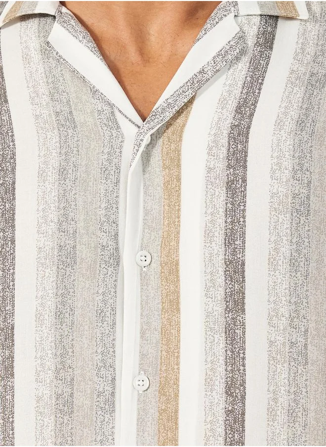 Styli Relaxed Fit Multi Striped Shirt