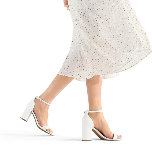 COASIS Women's Chunky Block Heels Open Toe Ankle Strap 3.5 Inch Heeled Sandals - Image 5