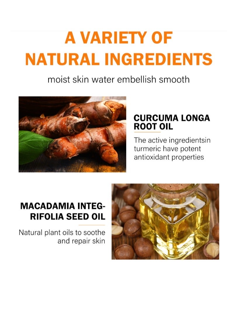 MOOYAM Turmeric Face Oil, Dark Spot Corrector Oil, Facial Lightening Oil for Moisturizing Skin, Anti-Acne,Anti-Aging Brightening Face Serum, Reduces Wrinkles on Face and Body, 100ml, All Skin Type - Image 5