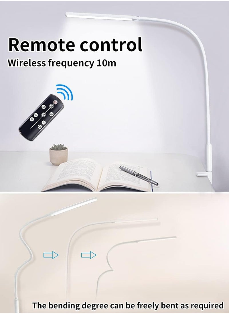 LOOPITYS - （REMOTE）Desk Lamp LED USB Power Eye-Care Swing Arm Lamp Flexible Gooseneck Clamp,Dimmable,Architect Lamp 3 Color Modes,Desk Light Memory Reading Working Study,Energy Saving - Image 1