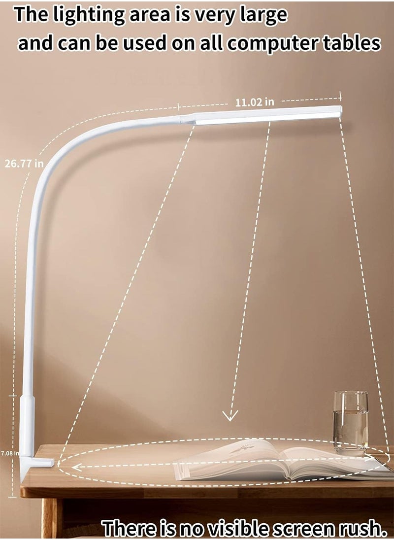 LOOPITYS - （REMOTE）Desk Lamp LED USB Power Eye-Care Swing Arm Lamp Flexible Gooseneck Clamp,Dimmable,Architect Lamp 3 Color Modes,Desk Light Memory Reading Working Study,Energy Saving - Image 1