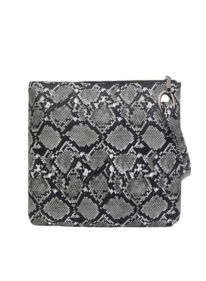 Suillty Women's Oversized Snakeskin Clutch Envelope Bag Messenger Handbag Tote Wristlet Bag - Image 1