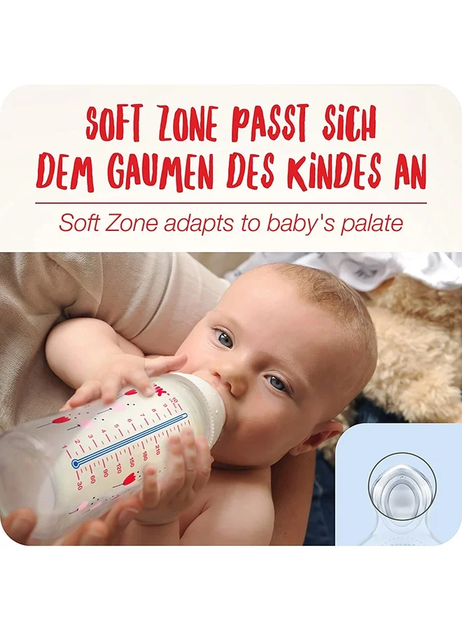 نوك First Choice Plus Temperature Control Mickey Mouse Baby Silicone Feeding Bottle 300 ML, 6 - 18 Months