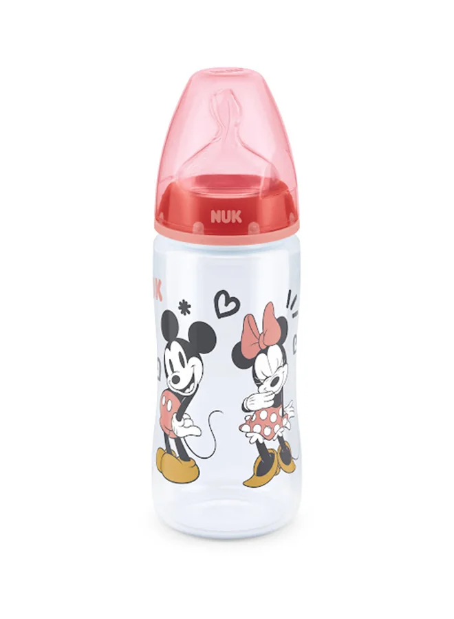 نوك First Choice Plus Temperature Control Mickey Mouse Baby Silicone Feeding Bottle 300 ML, 6 - 18 Months