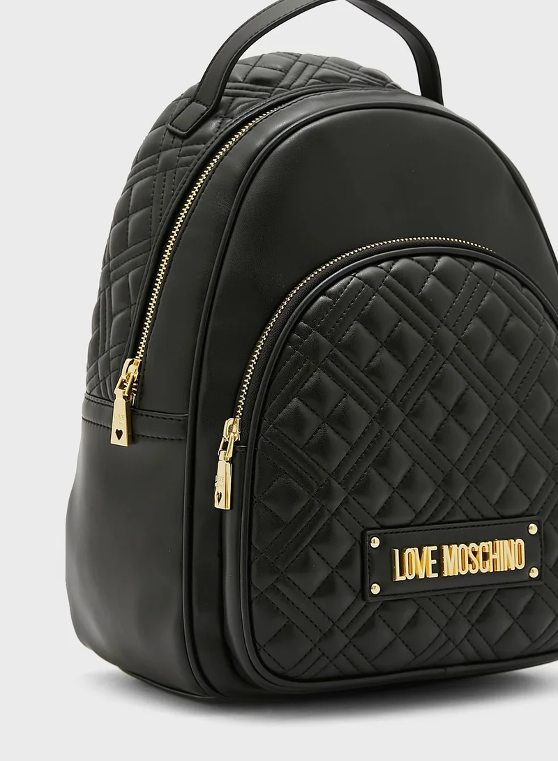 Love Moschino Quilted Backpack