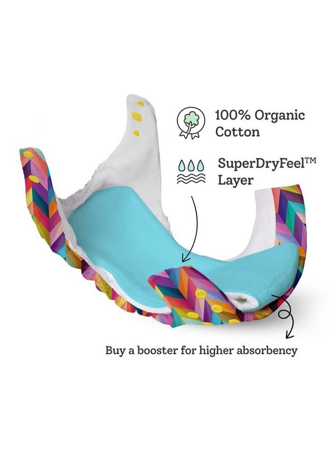 Superbottoms Cloth Diapers For Babies Starter Cloth Diaper Pack With 1 Freesize Uno New Version ; Diapers For Babies From 3M To 3Y With 3 Reusable Diaper Liners 1 Insert And 1 Booster Pad - Image 3