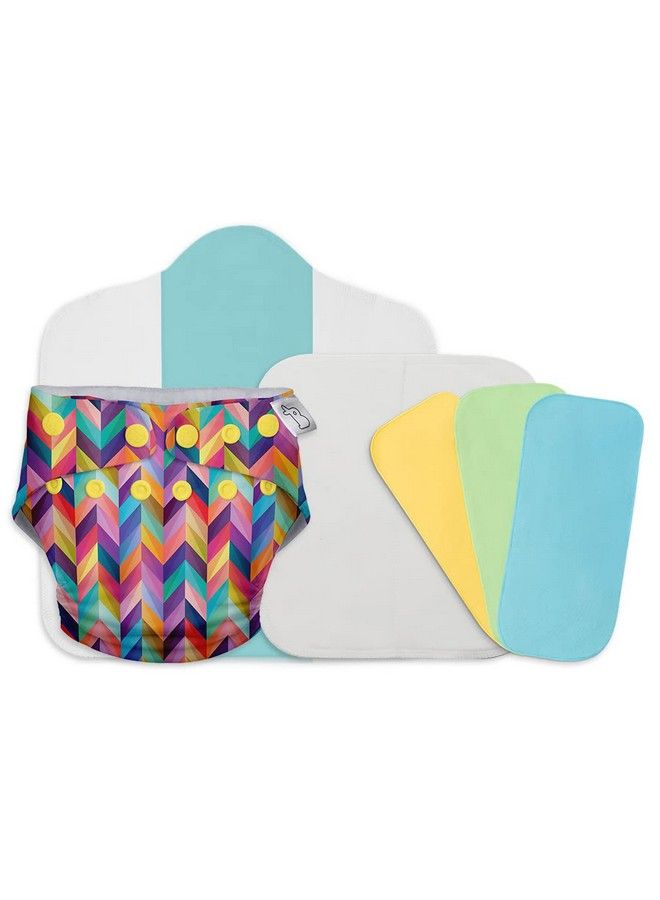 Superbottoms Cloth Diapers For Babies Starter Cloth Diaper Pack With 1 Freesize Uno New Version ; Diapers For Babies From 3M To 3Y With 3 Reusable Diaper Liners 1 Insert And 1 Booster Pad - Image 1