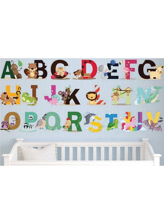 DEKOSH Educational Animal Alphabet Kids Wall Decals Baby Nursery Decor Peel & Stick Decorative Baby Stickers For Playroom Classroom Decoration - Image 4