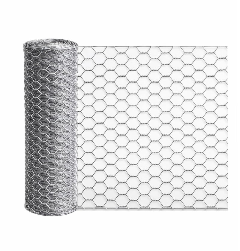 Vensovo Galvanized Chicken Wire Roll 13.7" x 157" - 0.8" Hexagonal Chicken Wire Mesh for Garden Fence, Rabbit Fence, Chicken Coop, Floral Arrangements & DIY Crafts - Image 1