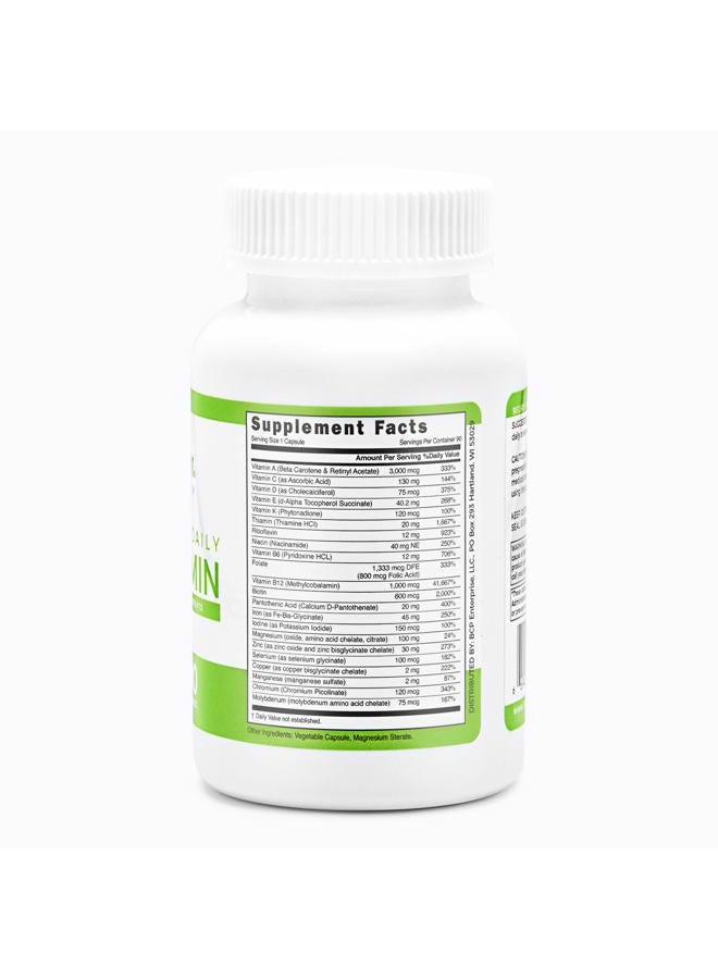 Bari Slim كبسولة متعددة الفيتامينات المتقدمة مرة واحدة يوميًا لجراحة السمنة - 45 ملغ من الحديد - فيتامين لجراحة السمنة بعد جراحة تحويل المسار وجرح المعدة | إمداد لمدة 90 يومًا - Image 2