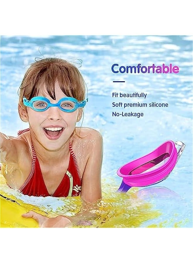 TRASSLE 2Pcs Kids Swimming Goggles are perfect for kids exploring the underwater world,Made of super soft silicone material, with frame one-piece design,suitable for children 6-14 years old - Image 5