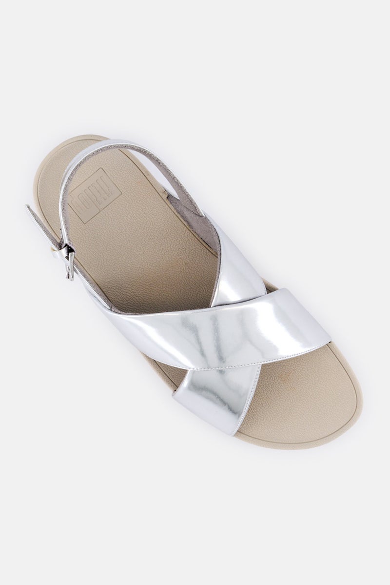 FitFlop Women Silver Mirror Adjustable Buckle Sandal, Silver - Image 4