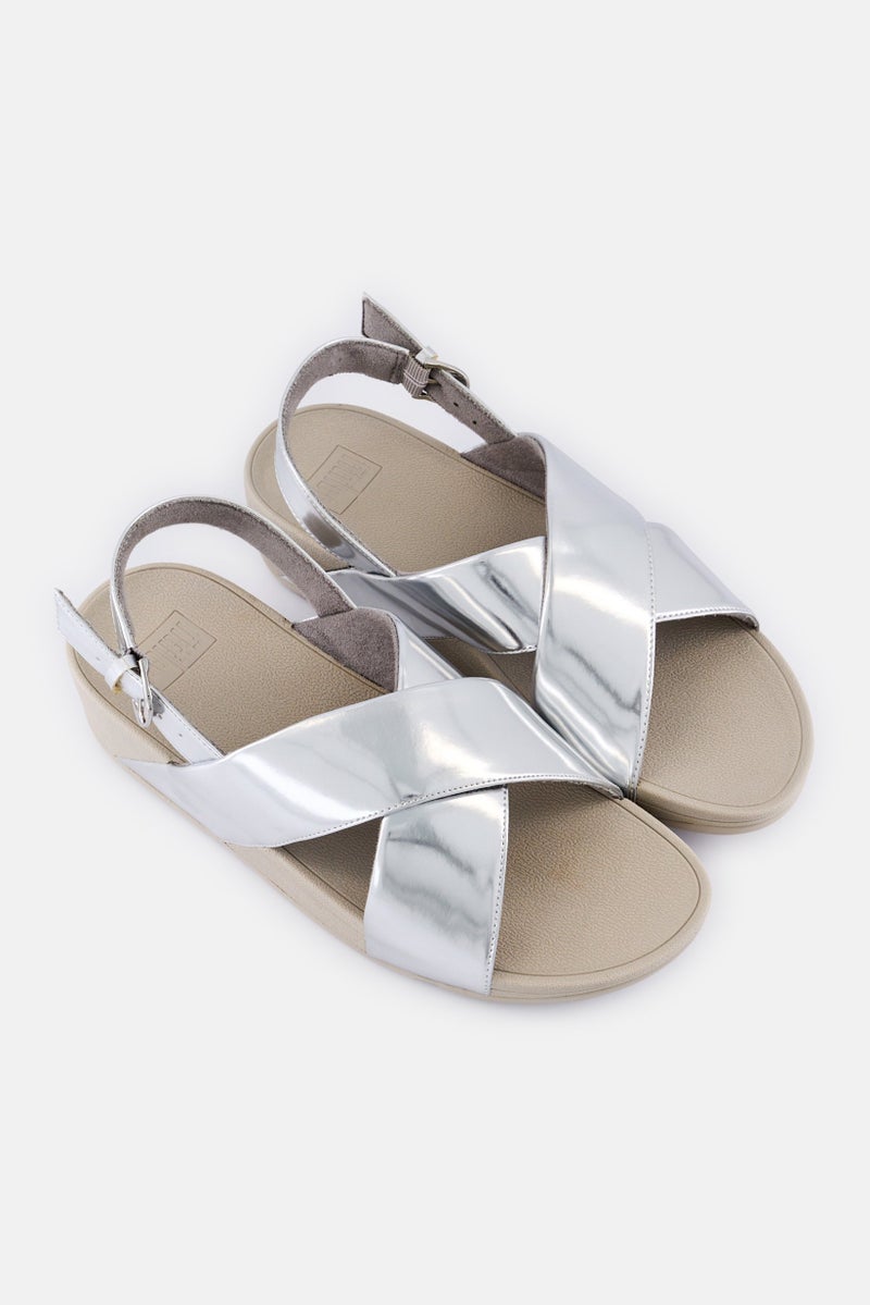 FitFlop Women Silver Mirror Adjustable Buckle Sandal, Silver - Image 2