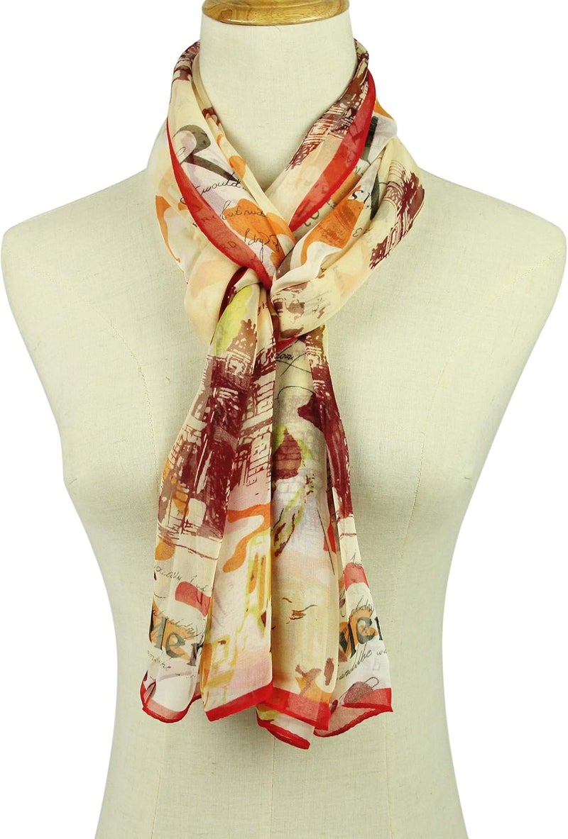 PANTONIGHT Long Chiffon Sheer Scarf For womens - Image 4