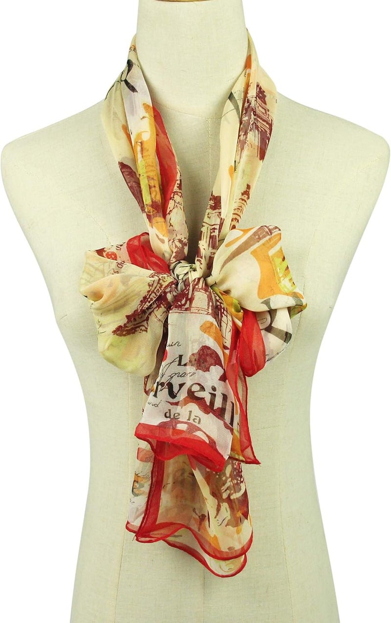 PANTONIGHT Long Chiffon Sheer Scarf For womens - Image 3