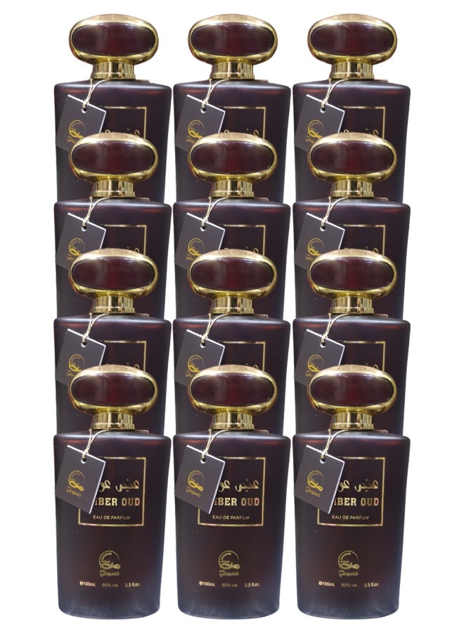 عنبر 12 قطع عطر عنبر عود 100مل - Image 1