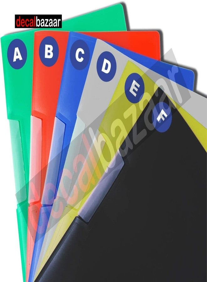 Decalbazaar A to Z Alphabet Round Letter Labels (Set 2), Vinyl Glossy Finish, 1 Inch, Blue, Indoor Outdoor Use - Image 4