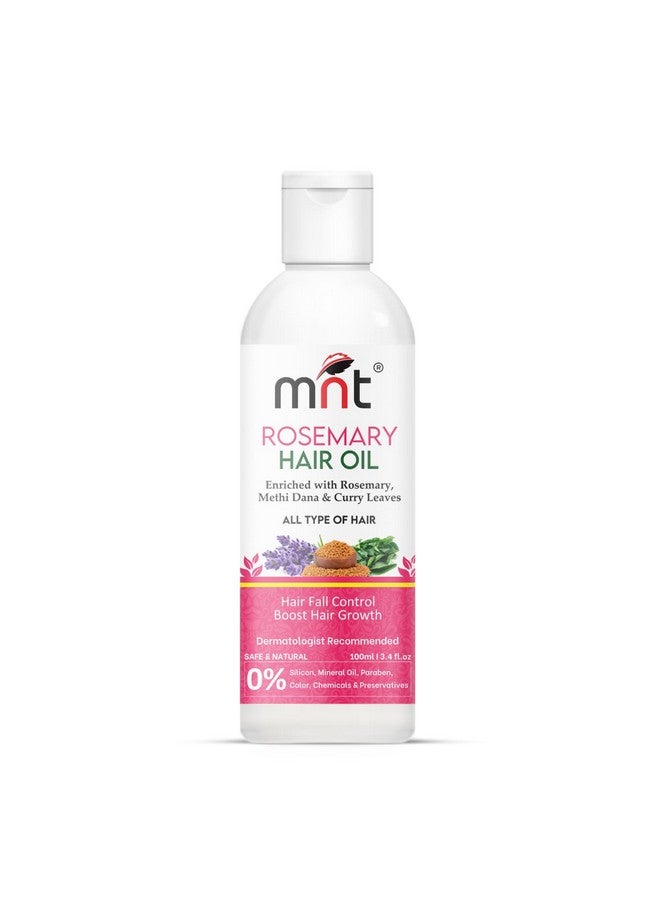 MNT Rosemary Oil For Hair Growth With Methi Dana & Rosemary For Thicker Shiny Stronger & Healthy Hair Pure Rosemary Oil For Hair Growth Hair Fall Control 100 Ml