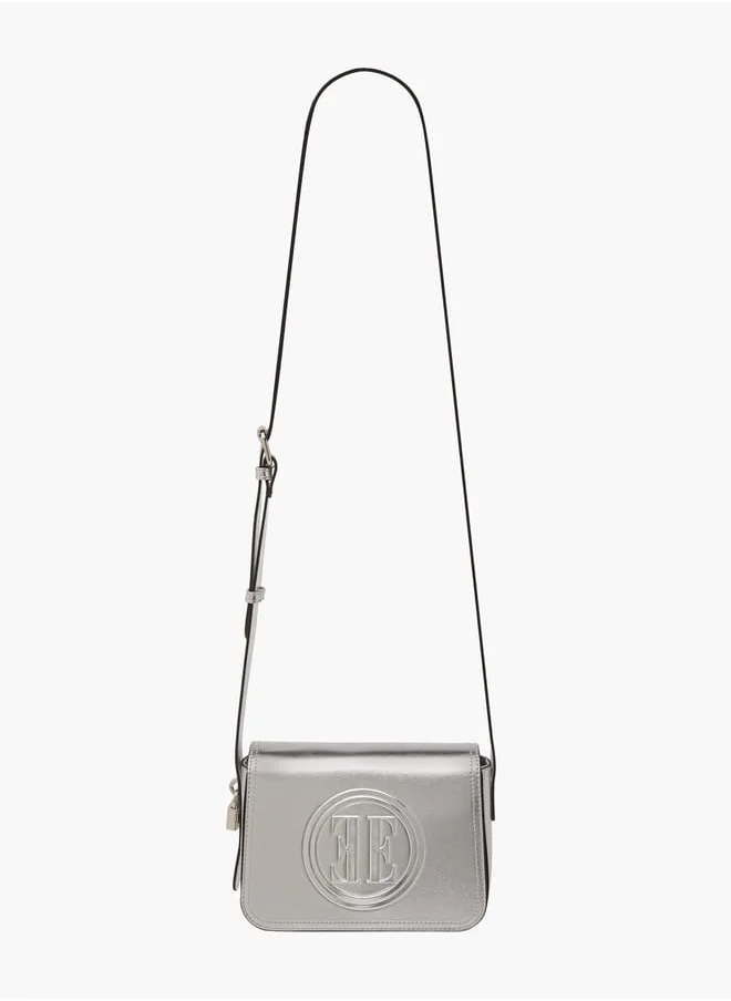 ايل Women Monogram Embossed Crossbody Bag with Adjustable Strap