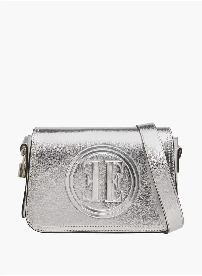 ايل Women Monogram Embossed Crossbody Bag with Adjustable Strap