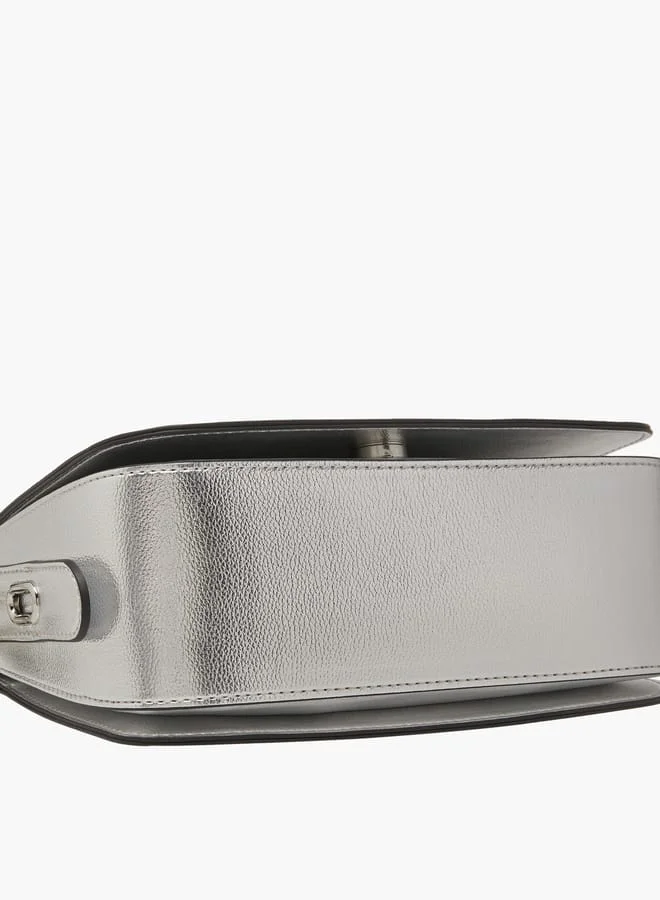 ايل Women Monogram Embossed Crossbody Bag with Adjustable Strap