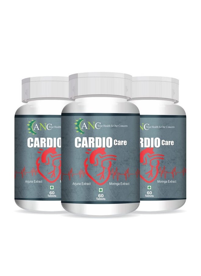 ANC ANC Cardio Care Arjuna Extract & Moringa Extract for Heart Health & Cholesterol Control 60 Tablets for Men & Women (Pack of 3)  - Image 1