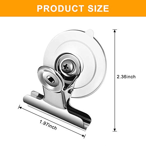 Aufind 8 Packs Suction Cup Clip Plastic Round Suction Cup Clamp Holder Strong Window Glass Suction Cup Clip for Hanging Kitchen Bathroom Office Accessories… - Image 2