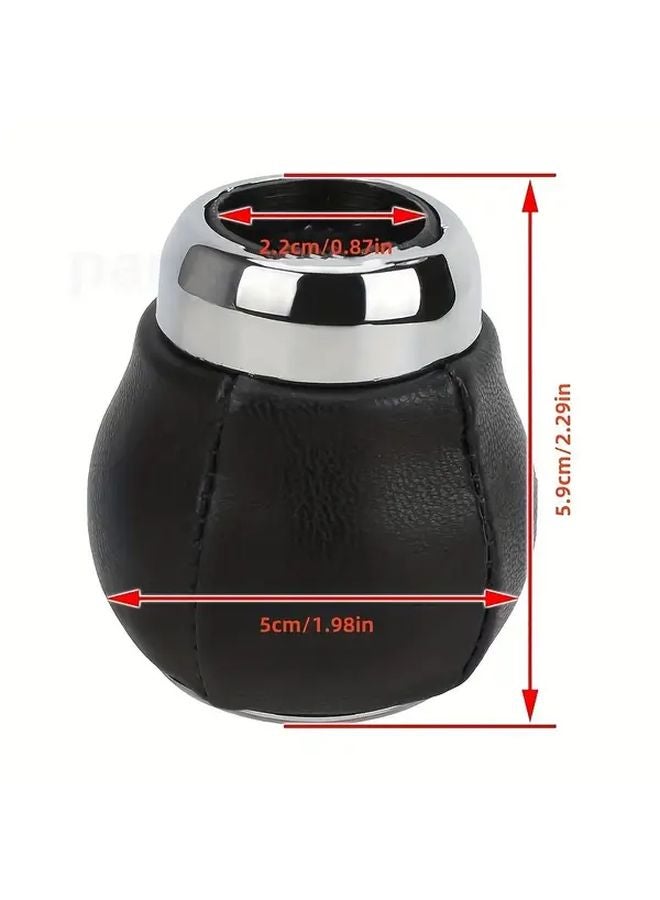 Subaru Impreza WRX STI 6 Speed Manual Shift Knob Red Lens Black Red PU Leather Grip - Image 2