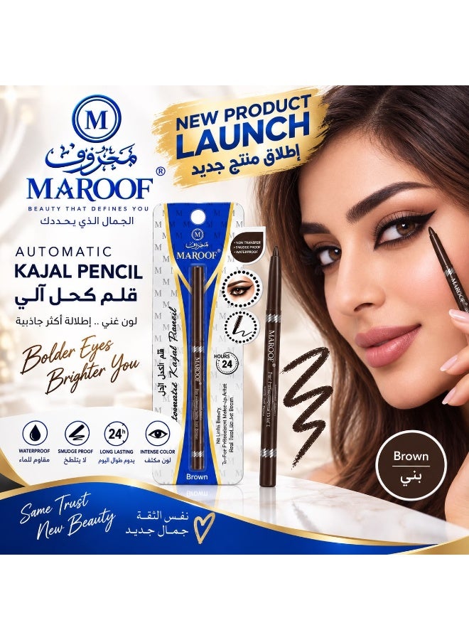 ماروف أوتوماتيك كحل للعين – بني | قلم كحل قابل لللف بدون مبراة | لون بني جديد - Image 5