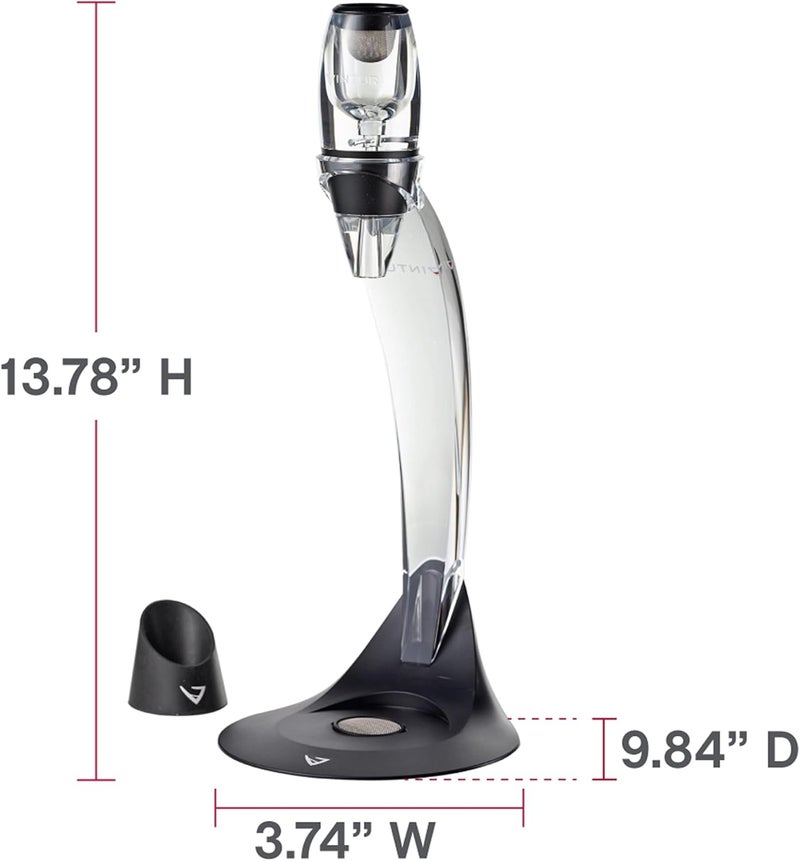 Vinturi Deluxe Essential Red Pourer and Decanter Tower Stand Set - Image 3