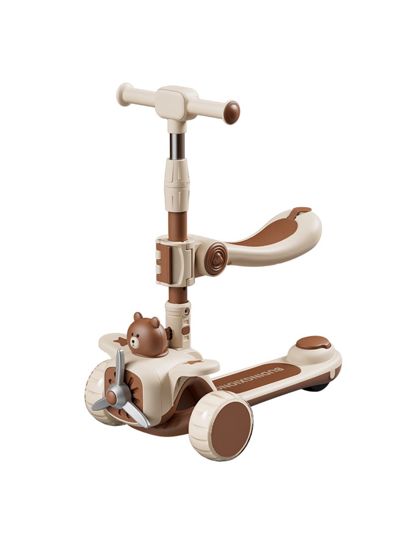 MaBaby - 2 In 1 Adjustable Height Foldable Scooter Children Can Sit Two in One Scooter Foldable - Image 1