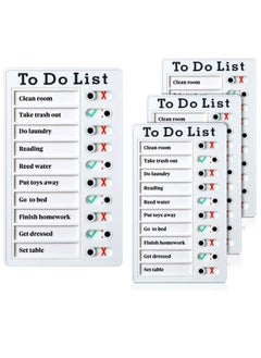 Excefore Chore Chart, Daily to Do List, Memo Checklist Board, Portable Detachable Planning Reminder Chart, DIY Home Check Items and Form Good Habit (4 Pcs)  - Image 1