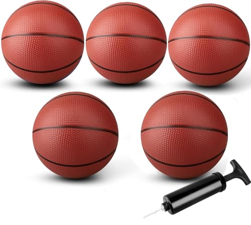 Amarlozn Mini Basketball for Indoor Mini Basketball Hoop 9 Inch Small Replacement Basketballs Soft Ball for Inflatable Pool Beach Sandbox Outdoor Play Game Gift Pack for Toddler Kids Adults 5PCS - Image 1