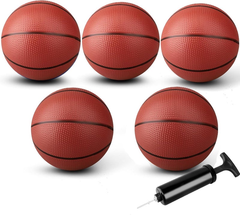 Amarlozn Mini Basketball for Indoor Mini Basketball Hoop 9 Inch Small Replacement Basketballs Soft Ball for Inflatable Pool Beach Sandbox Outdoor Play Game Gift Pack for Toddler Kids Adults 5PCS - Image 3