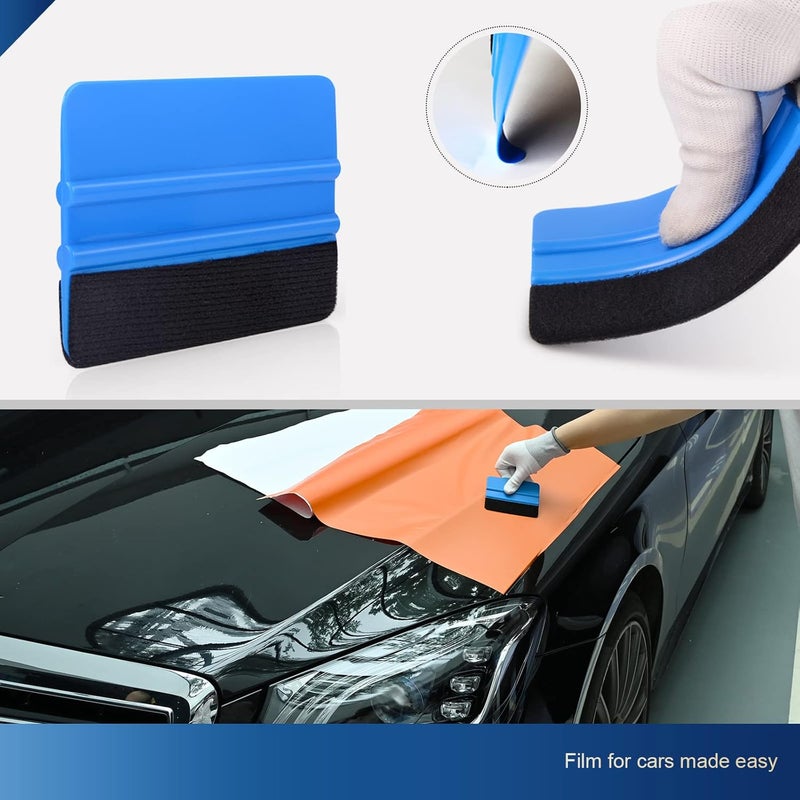 Ehdis ® Squeegee Tool Pro Vinyl Wrap Car Wrapping Carbon Felt Edge Squeegee 4 Inch, for Car Vinyl Sc Decal Applicator Tool - Image 2