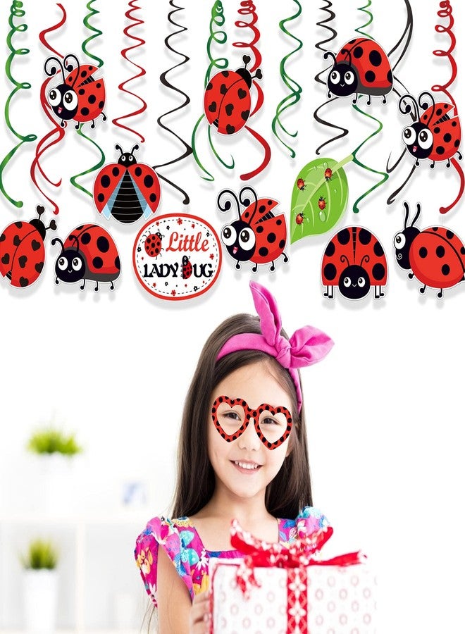 CC HOME 15Pack Ladybug Hanging Swirls Fancy Cute Insect Ladybug Ceiling Streamer Birthday Party Decorations Ladybug Themed Party Favors for Holiday Baby Shower Home Decoration - Image 5