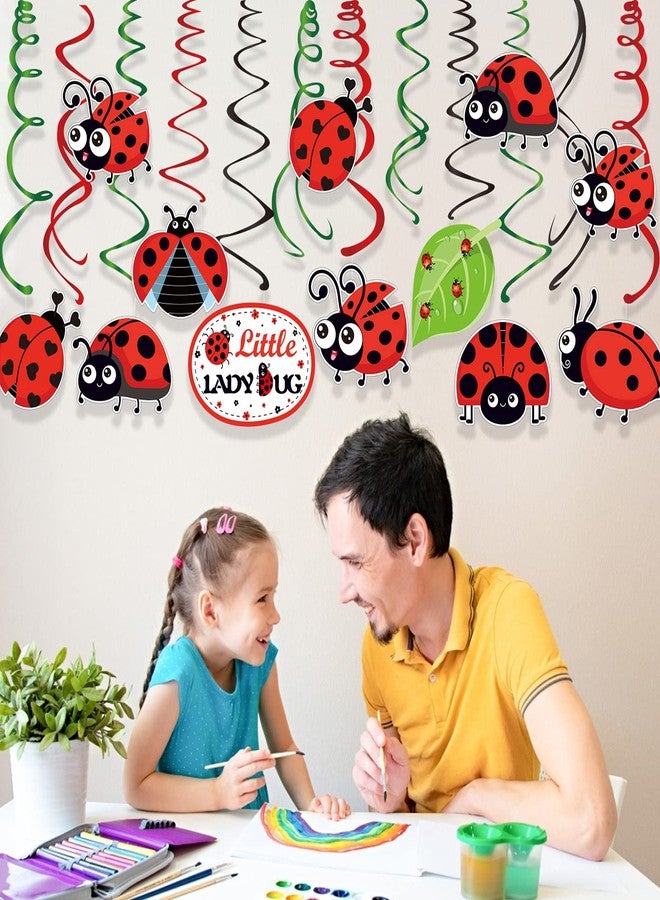 CC HOME 15Pack Ladybug Hanging Swirls Fancy Cute Insect Ladybug Ceiling Streamer Birthday Party Decorations Ladybug Themed Party Favors for Holiday Baby Shower Home Decoration - Image 4