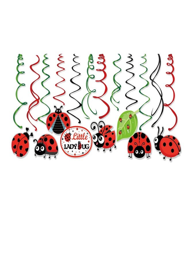 CC HOME 15Pack Ladybug Hanging Swirls Fancy Cute Insect Ladybug Ceiling Streamer Birthday Party Decorations Ladybug Themed Party Favors for Holiday Baby Shower Home Decoration - Image 2